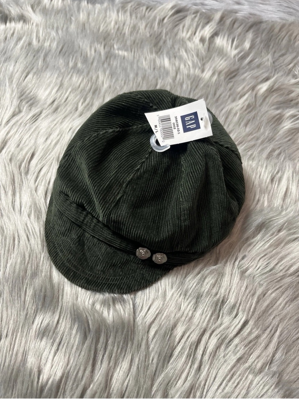 Vintage Y2K 2006 Gap Outlet Green Corduroy Girls Hat Size M/L